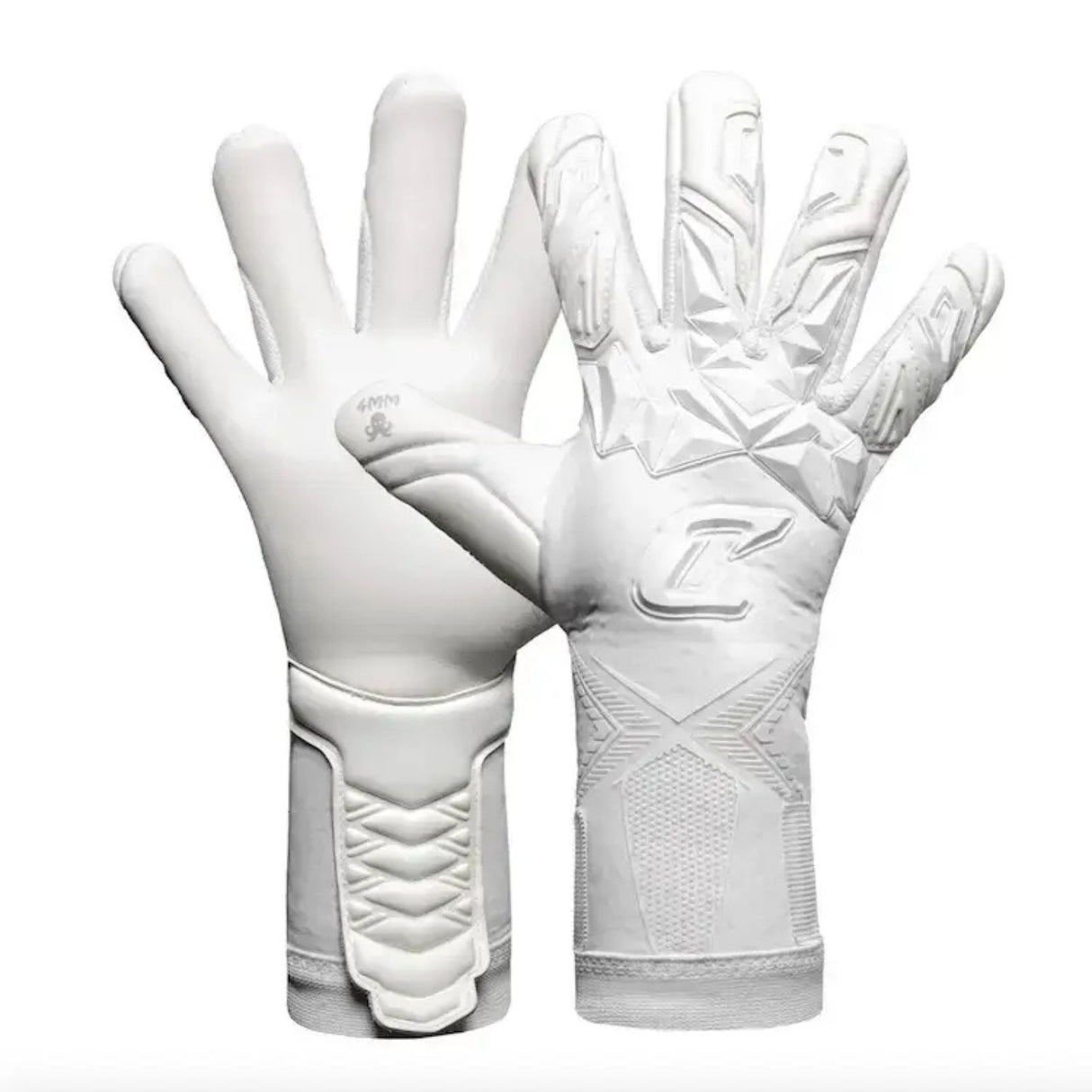 Fussballhandschuhe Pulse X All White Gr. 11 Torwart Goalie Handschuhe