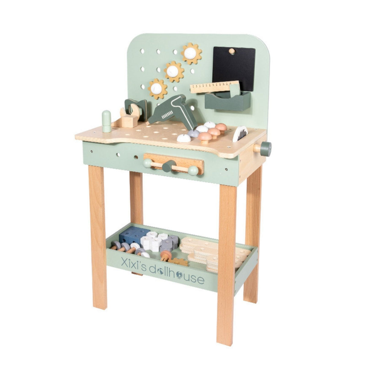 111-tlg. Werkbank-Set aus Holz für Kinder Spielwerkbank Werkzeugbank