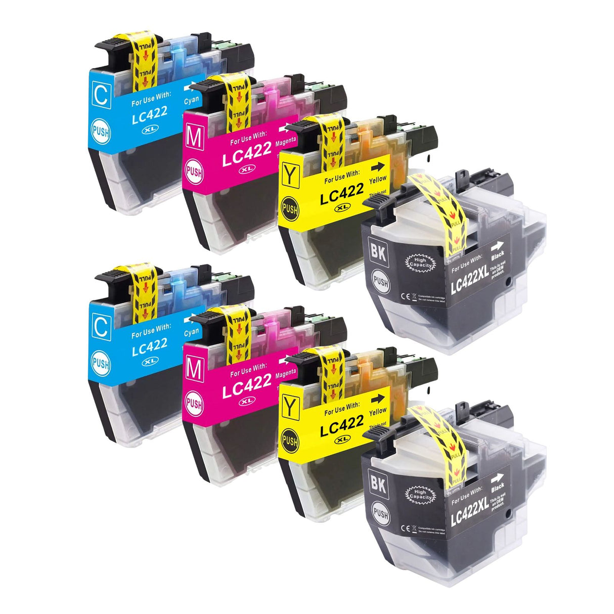 Kompatible Tintenpatrone XL für Brother MFC-J6940DW - Black Cyan Yellow Magenta - 8er Set