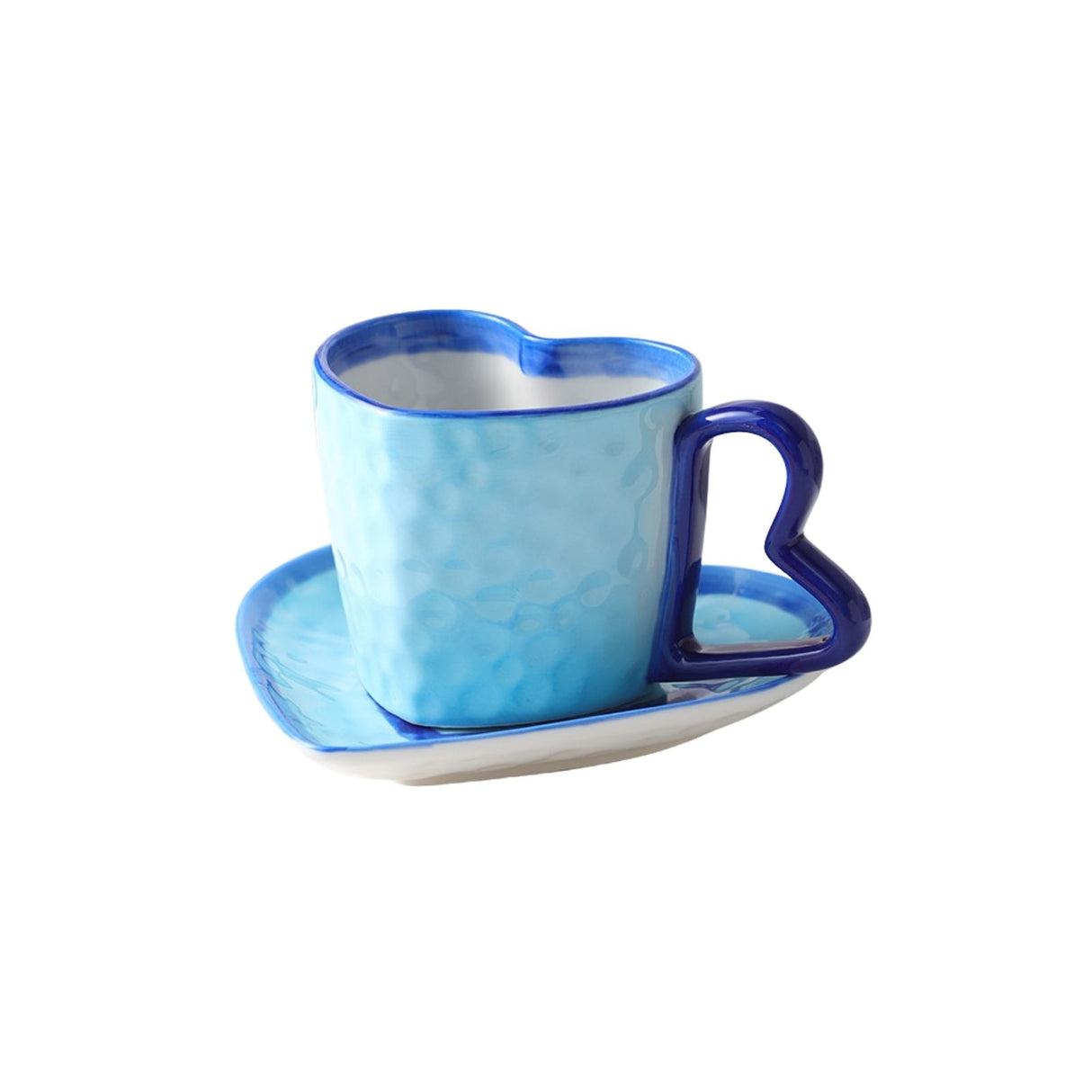 Herztasse mit Untertasse Teetasse Henkeltasse Becher Kaffeetasse