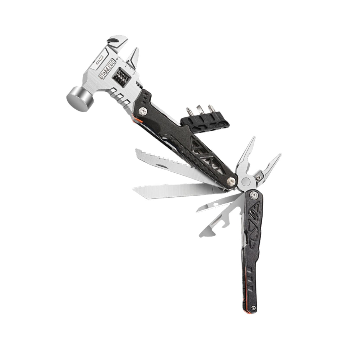 18in1 Multifunktionswerkzeug Multitool mit Hammer Outdoor-Werkzeug