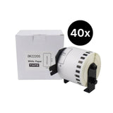 40er-Set Alternative Etikettenrolle zu Brother DK-22205 Etiketten