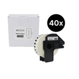40er-Set Alternative Etikettenrolle zu Brother DK-22210 Etiketten