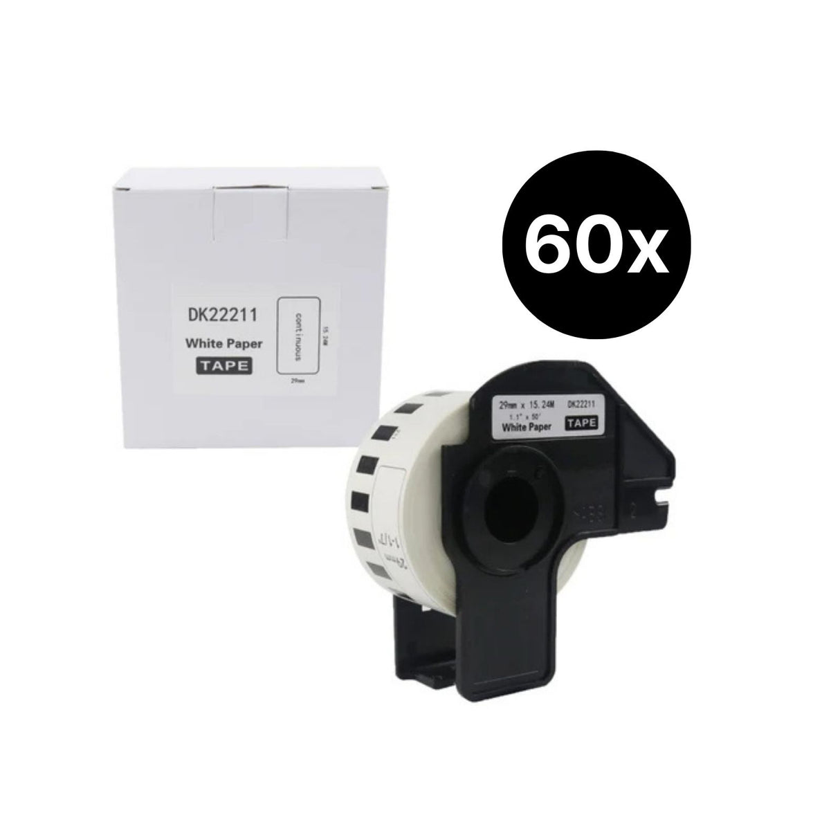 60er-Set Alternative Etikettenrolle zu Brother DK-22211 Etiketten