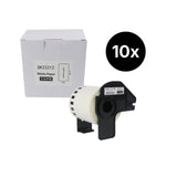 10er-Set Alternative Etikettenrolle zu Brother DK-22212 Etiketten