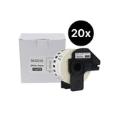 20er-Set Alternative Etikettenrolle zu Brother DK-22225 Etiketten