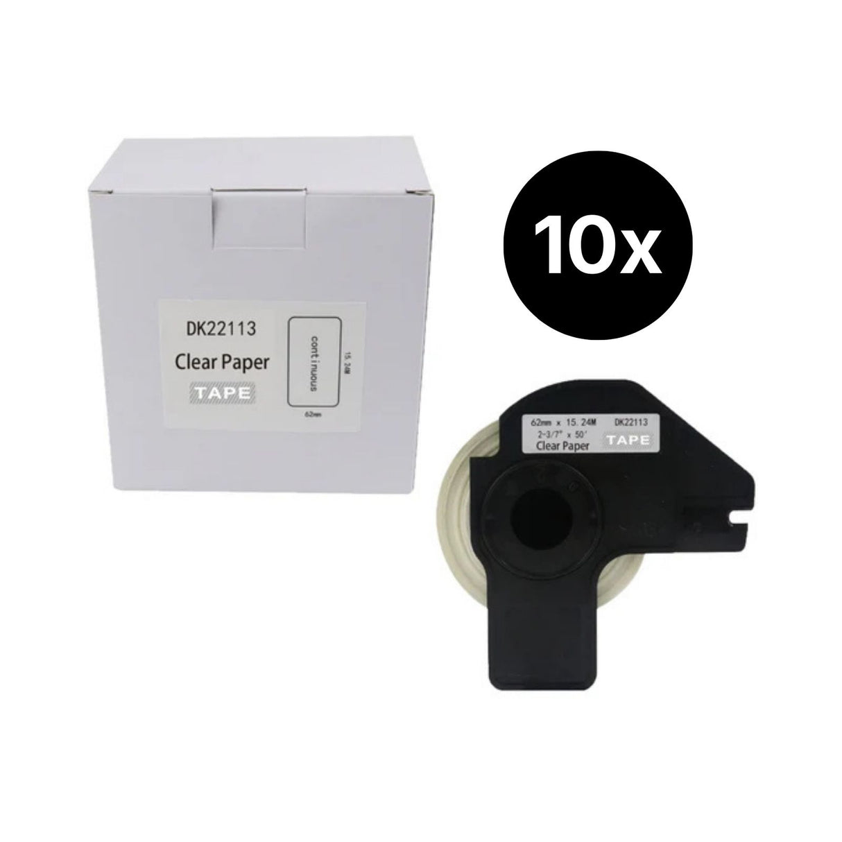 10er-Set Alternative Etikettenrolle zu Brother DK-22113 Etiketten