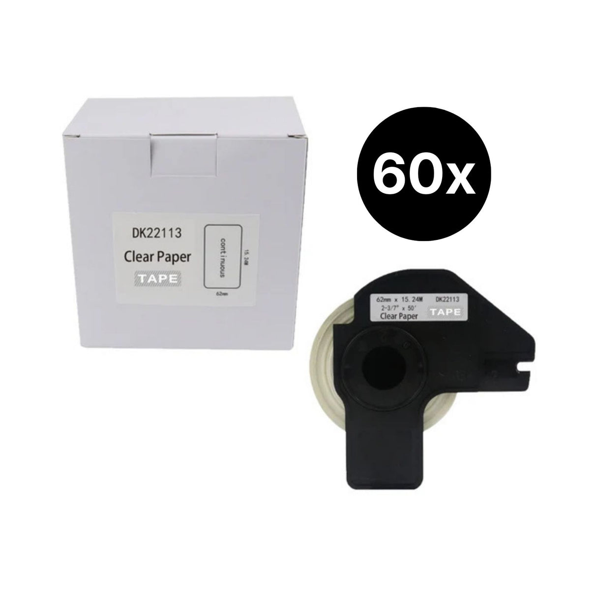 60er-Set Alternative Etikettenrolle zu Brother DK-22113 Etiketten