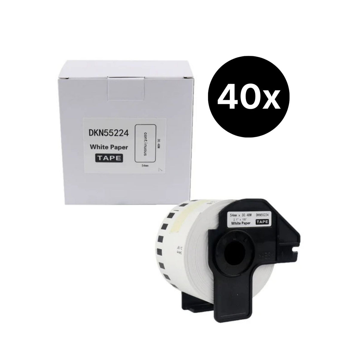 40er-Set Alternative Etikettenrolle zu Brother DK-N55224 Etiketten