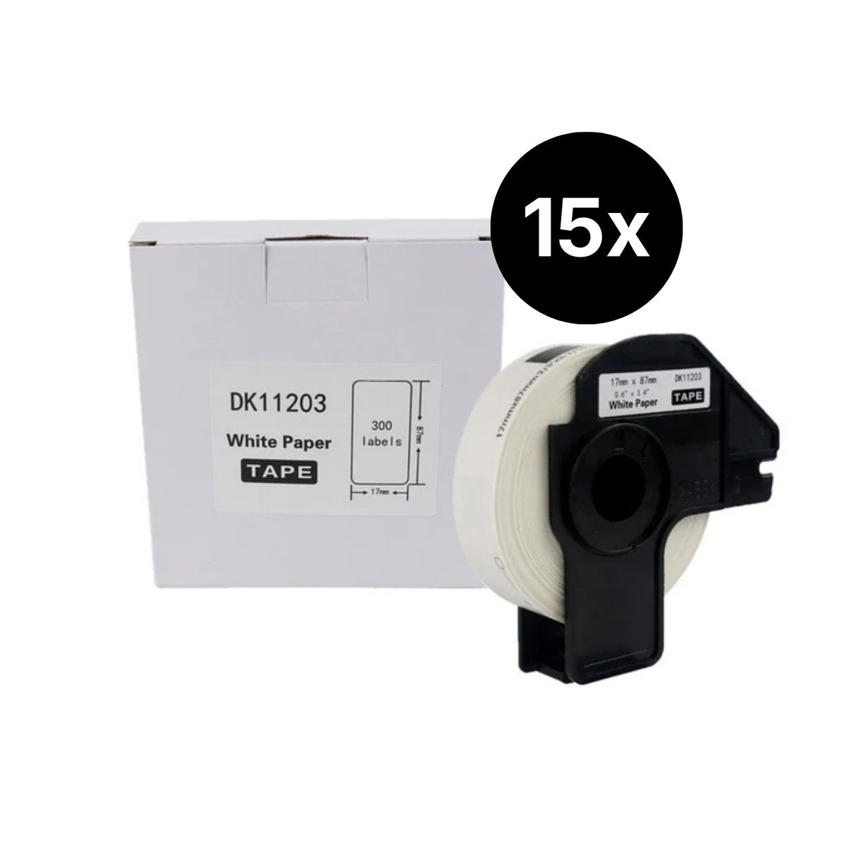15er-Set Alternative Etikettenrolle zu Brother DK-11203 Etiketten