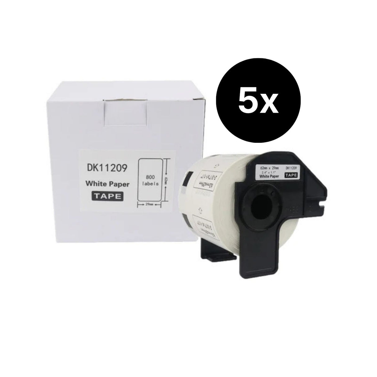 5er-Set Alternative Etikettenrolle zu Brother DK-11209 Etiketten