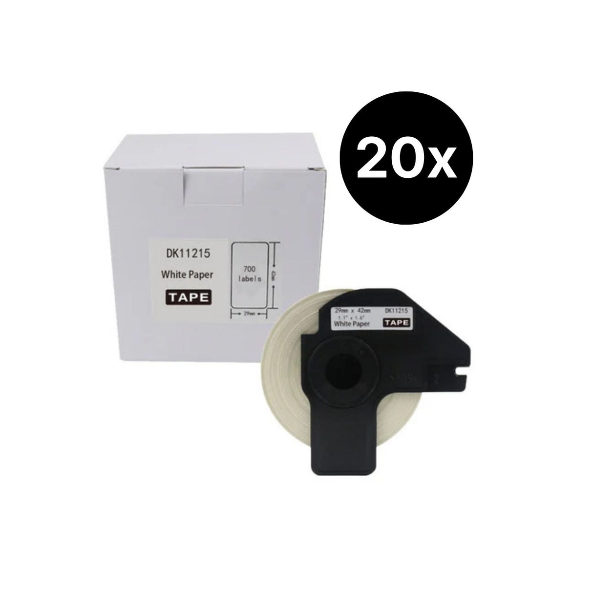 20er-Set Alternative Etikettenrolle zu Brother DK-11215 Etiketten
