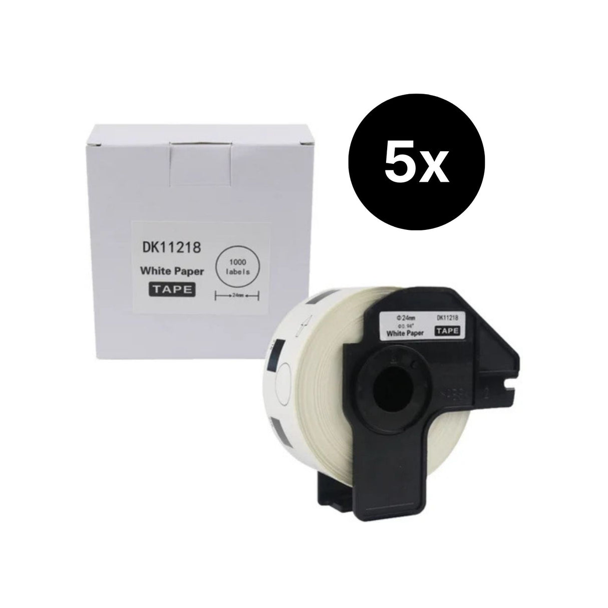5er-Set Alternative Etikettenrolle zu Brother DK-11218 Etiketten