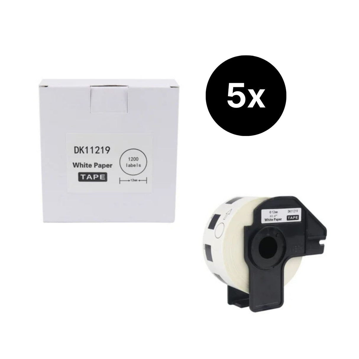 5er-Set Alternative Etikettenrolle zu Brother DK-11219 Etiketten