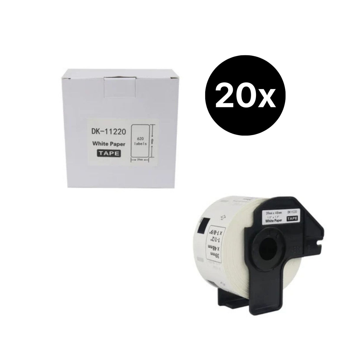 20er-Set Alternative Etikettenrolle zu Brother DK-11220 Etiketten