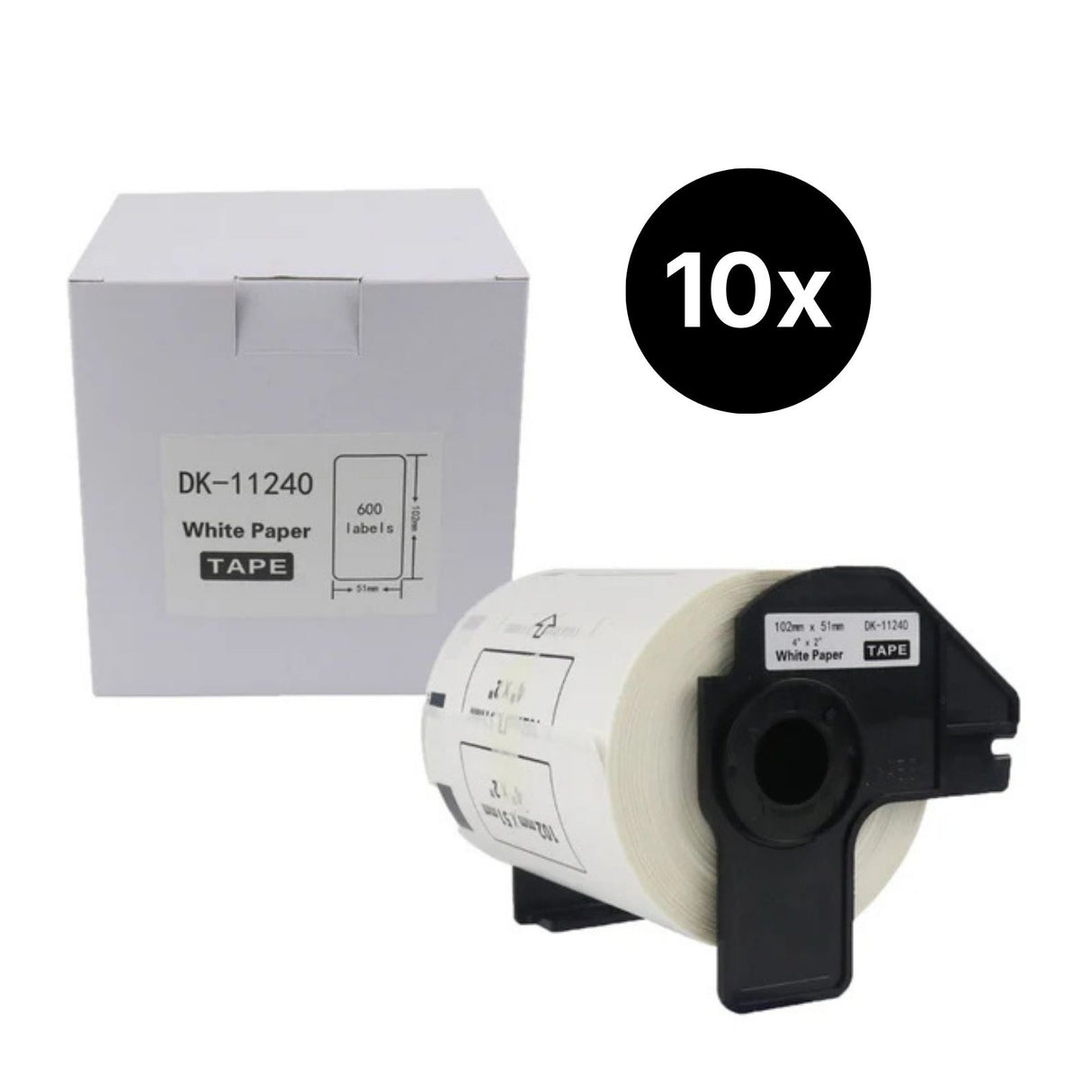 10er-Set Alternative Etikettenrolle zu Brother DK-11240 Etiketten