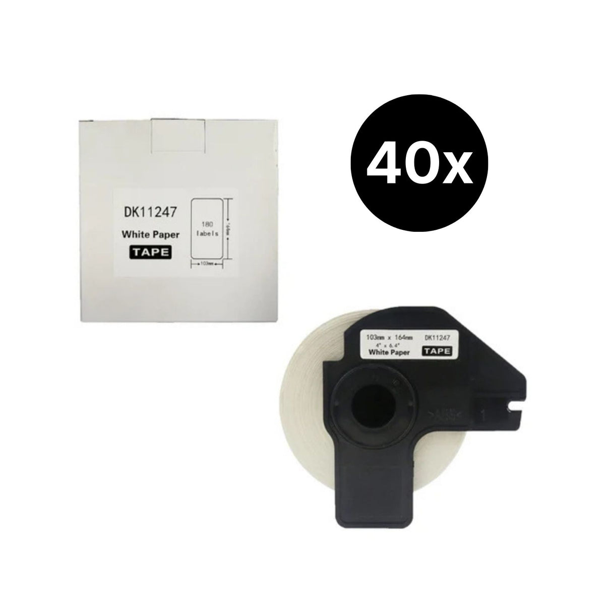40er-Set Alternative Etikettenrolle zu Brother DK-11247 Etiketten