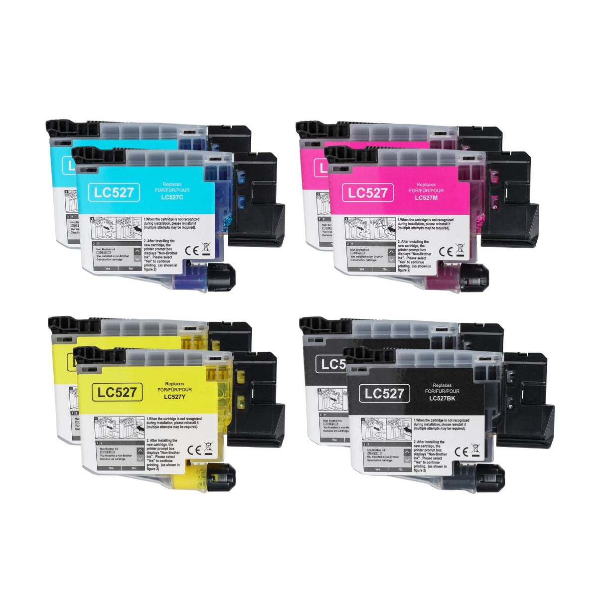 Alternative Tintenpatrone zu Brother LC527VAL Multipack 8er Set