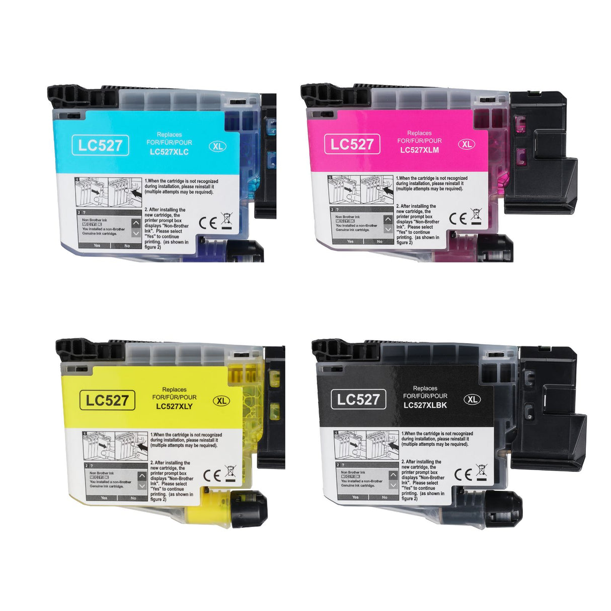 Alternative Tintenpatrone zu Brother LC527XLVAL Multipack 4er Set