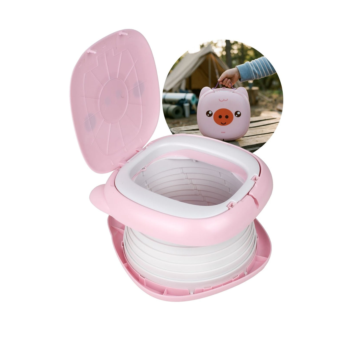 Tragbare Kindertoilette Säuli Toilette Toilettentrainer Reise-Töpfchen