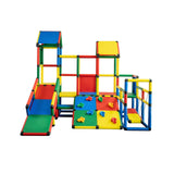 Klettergerüst für Kinder mit Rutsche und Hängebrücke Spielturm