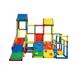 Klettergerüst für Kinder mit Rutsche und Hängebrücke Spielturm