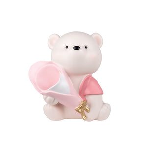 Sitzender Bär-Vase Dekoration Blumenarrangement Wohnaccessoire