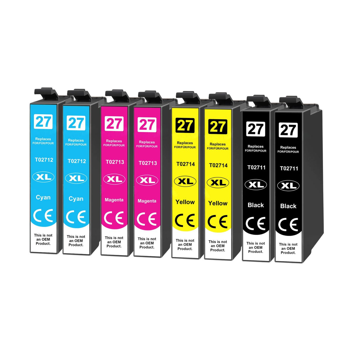 Kompatible Tintenpatrone XL für Epson WorkForce WF-3640DTWF - Black Cyan Yellow Magenta - 8er Set