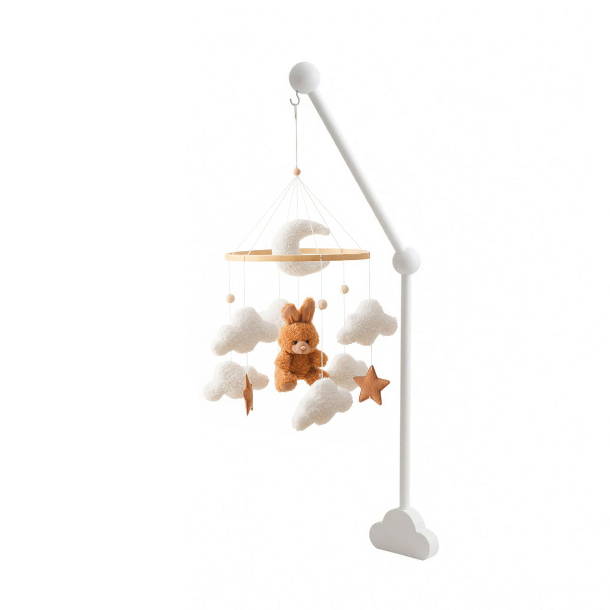 Mobile mit Halterung Hase Braun Babymobile mit Mobilearm