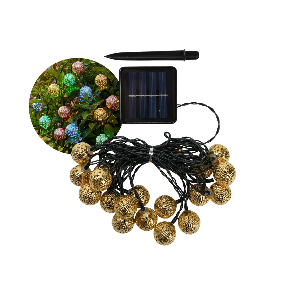 Marokkanische LED Outdoor-Dekoleuchte 4.8m Solar-Gartenbeleuchtung