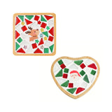 2er-Set DIY-Mosaik-Untersetzer Weihnachtsmann Rentier Bastelset