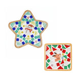 2er-Set DIY-Mosaik-Untersetzer Schneemann Rentier Bastelset