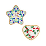 2er-Set DIY-Mosaik-Untersetzer Weihnachtsmann Schneemann Bastelset