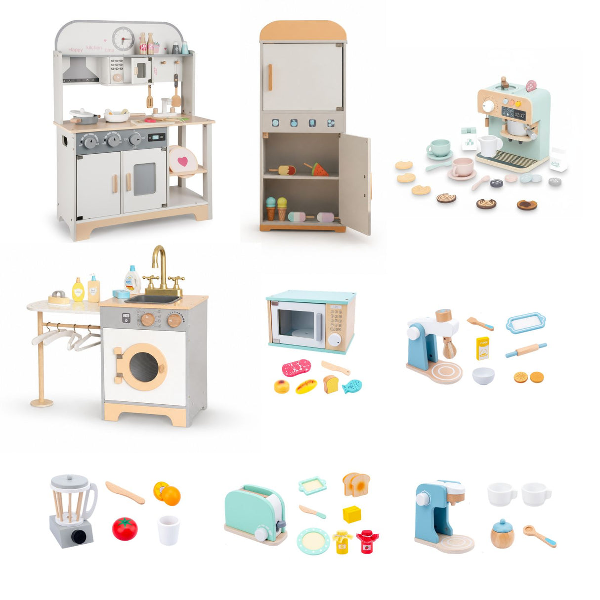 Kinderküche mit XXL Spielset Haushaltsgeräte und Frühstücksset