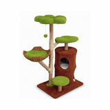 Kratzbaum mit Korb und Höhlen Katzenbaum Katzenspielzeug Kletterbaum