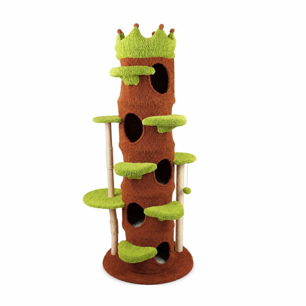 Kratzbaum mit Höhlen und Krone Katzenbaum Kratzmöbel Kletterbaum