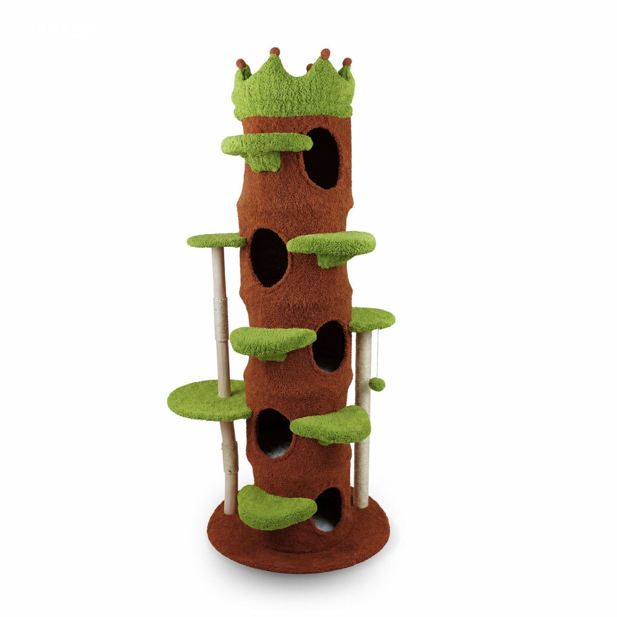 Kratzbaum mit Höhlen und Krone Katzenbaum Kratzmöbel Kletterbaum