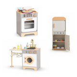 3-tlg. Kinder Haushalts-Spielset Backofen Kühlschrank Waschmaschine