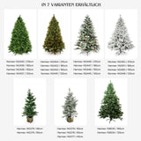 Weihnachtsbaum 210cm mit Schnee und LED Kunsttanne Tanne Christbaum