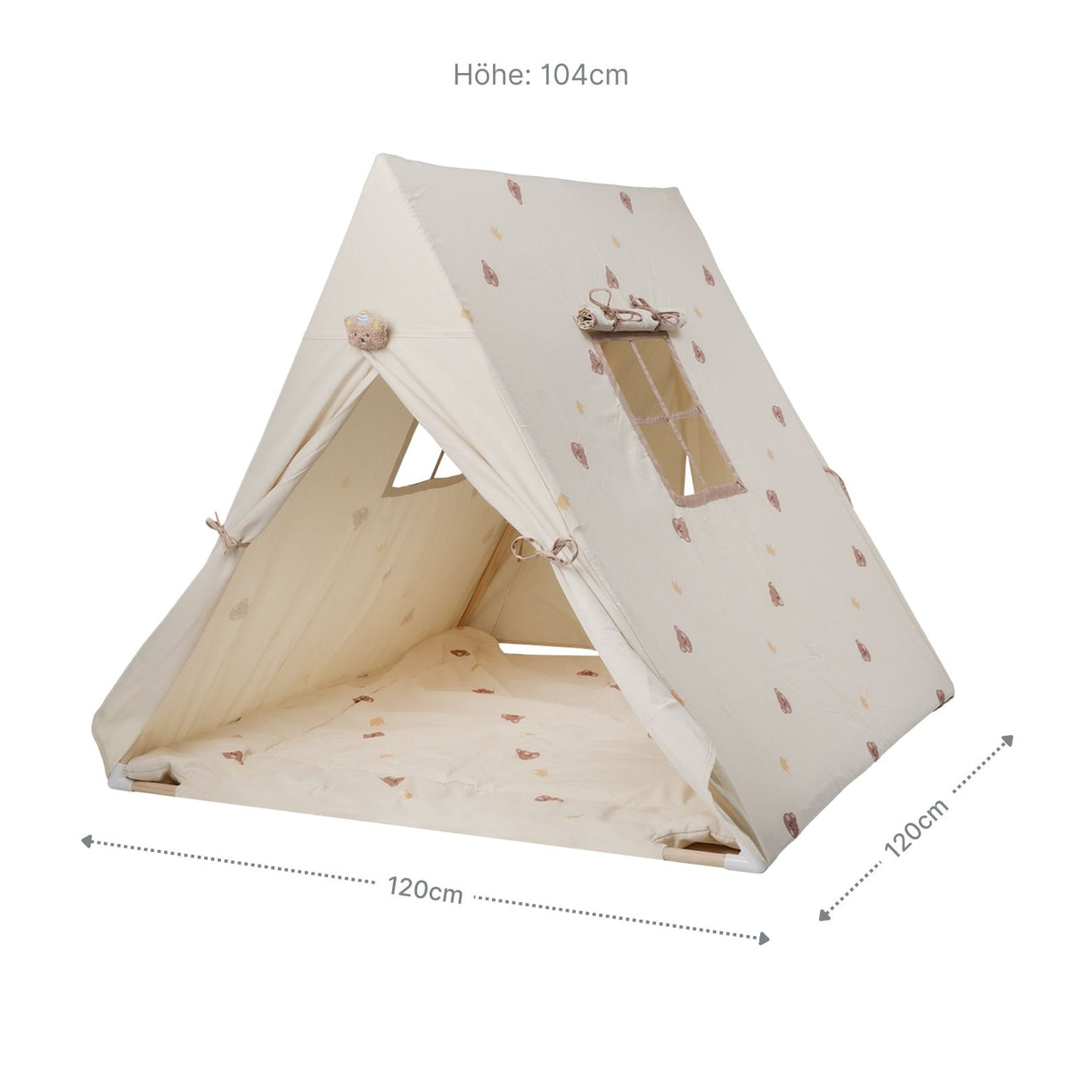 Spielzelt Kinderzelt Kuschelzelt Tipi für Kinder Indoor-Zelt Spielhaus