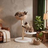 Kratzbaum mit Korb Kletterbaum Katzenbaum Katzenspielzeug Kratzmöbel