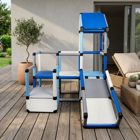 Klettergerüst für Kinder mit Rutsche Kletterturm Spielturm Spielplatz
