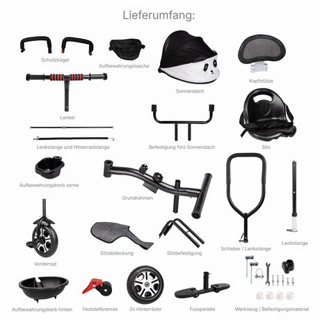 Kinder-Dreirad Anpassbares Dreirad 4in1 Dreirad Kleinkind-Dreirad
