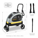 2in1 Haustier-Reisebuggy Hunde-Autositz-Buggy Hundebuggy Haustierwagen