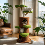 Kratzbaum mit Höhlen und Plattform Katzenbaum Kletterbaum Kratzmöbel