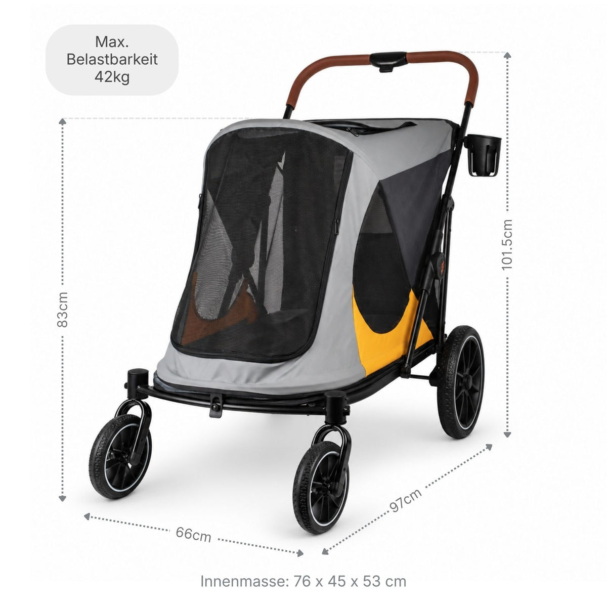 Buggy für Hunde Gr. XL Hundewagen Haustierwagen Pet Stroller Tierbuggy