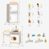 3-tlg. Kinder Haushalts-Spielset Backofen Kühlschrank Waschmaschine