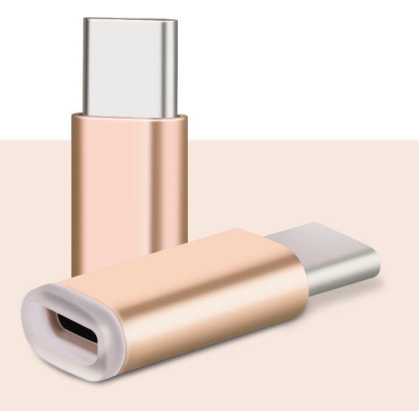 Aluminium USB Type-C zu micro USB Adapter GOLD