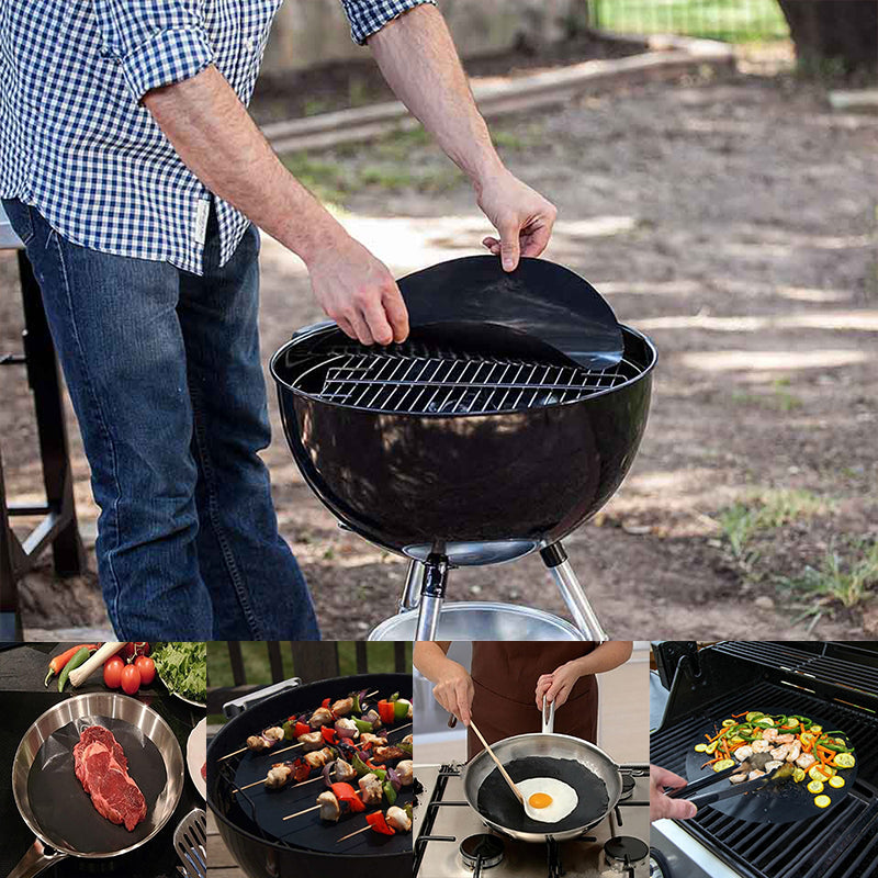 Grillmatte Antihaft Teflon BBQ feuerfest rund