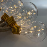 LED-Hanfseil-Lichterkette Solar-Leuchtkette Gartenbeleuchtung Lampe